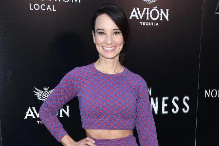 Schauspielerin Alison Becker strahlte auf der Schauspielerin Alison Becker strahlte auf der