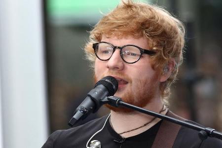 Ed Sheeran bei einem Auftritt in New York City. Ed Sheeran bei einem Auftritt in New York City.