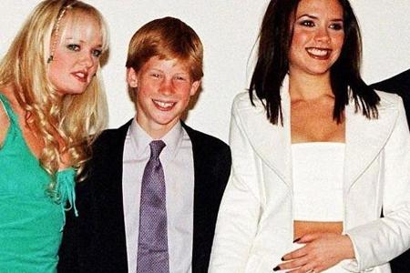 In guter Gesellschaft: Prinz Harry mit Emma Bunton und Victoria Beckham In guter Gesellschaft: Prinz Harry mit Emma Bunton und Victoria Beckham