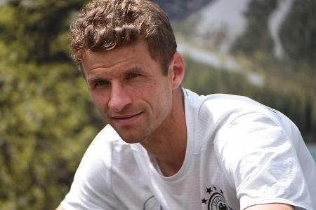 Thomas Müller sorgt oft in der Nationalmannschaft für gute Laune Thomas Müller sorgt oft in der Nationalmannschaft für gute Laune