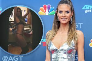 Heidi Klum lässt ihre nackten Hüften kreisen