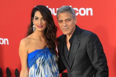 George und Amal Clooney unterstützen die George und Amal Clooney unterstützen die