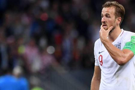 Englands Harry Kane nach der 2:1-Niederlage gegen Kroatien im WM-Halbfinale Englands Harry Kane nach der 2:1-Niederlage gegen Kroatien im WM-Halbfinale