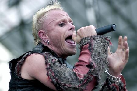 Keith Flint von The Prodigy bei einem Auftritt in Italien Keith Flint von The Prodigy bei einem Auftritt in Italien