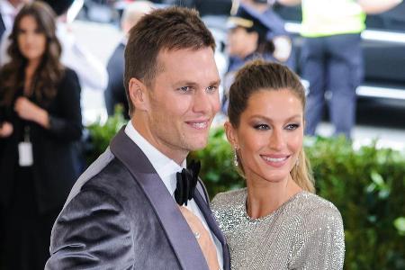 Tom Brady zusammen mit seiner Frau Gisele Bündchen Tom Brady zusammen mit seiner Frau Gisele Bündchen