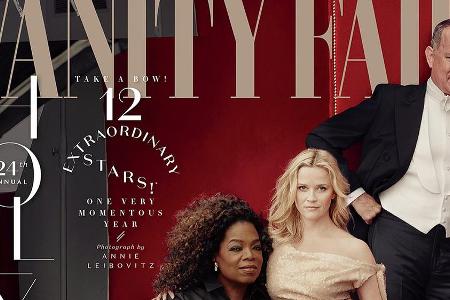 Oprah Winfrey und Reese Witherspoon (r.) können über die Photoshop-Pannen in der aktuellen Oprah Winfrey und Reese Witherspoon (r.) können über die Photoshop-Pannen in der aktuellen
