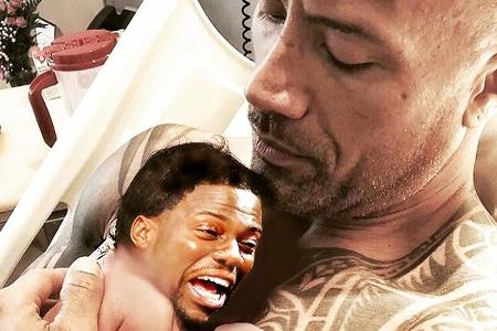Hat The Rock seinen ersten Sohn auf der Welt begrüßen dürfen? Mitnichten... Hat The Rock seinen ersten Sohn auf der Welt begrüßen dürfen? Mitnichten...
