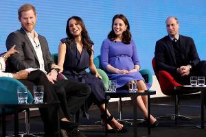 Das royale Quartett ist vollständig: Prinz Harry, Meghan Markle, Herzogin Kate und Prinz William