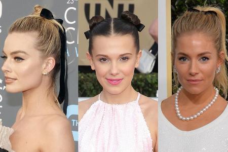 Margot Robbie (v.l.), Millie Bobby Brown oder Sienna Miller tragen das Trend-Teil Margot Robbie (v.l.), Millie Bobby Brown oder Sienna Miller tragen das Trend-Teil