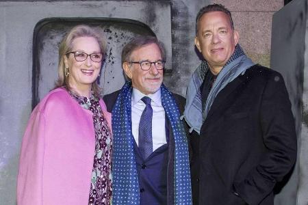 Meryl Streep (v.l.), Steven Spielberg und Tom Hanks haben sich für Meryl Streep (v.l.), Steven Spielberg und Tom Hanks haben sich für