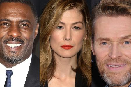 Idris Elba (v.l.), Rosamund Pike und Willem Dafoe werden zur Berlinale 2018 erwartet Idris Elba (v.l.), Rosamund Pike und Willem Dafoe werden zur Berlinale 2018 erwartet