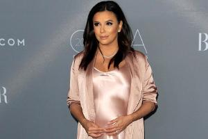 Eva Longoria: Schön schwanger in Satin