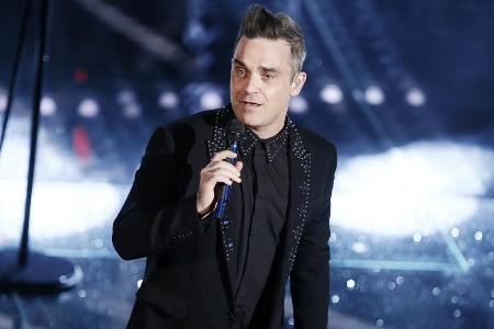 Robbie Williams im Februar 2017 bei einem Konzert in Italien Robbie Williams im Februar 2017 bei einem Konzert in Italien