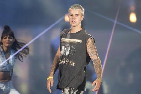 Justin Bieber bei einem Auftritt während seiner Justin Bieber bei einem Auftritt während seiner