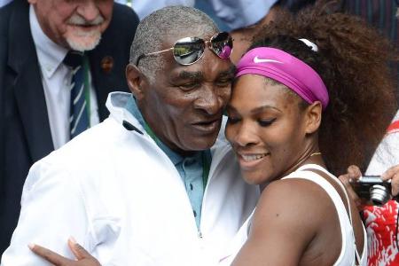 Serena Williams mit ihrem Vater Richard Serena Williams mit ihrem Vater Richard