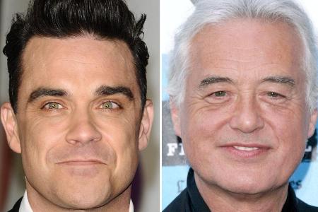 Robbie Williams (li.) und Altrocker Jimmy Page werden wohl keine Freunde mehr Robbie Williams (li.) und Altrocker Jimmy Page werden wohl keine Freunde mehr