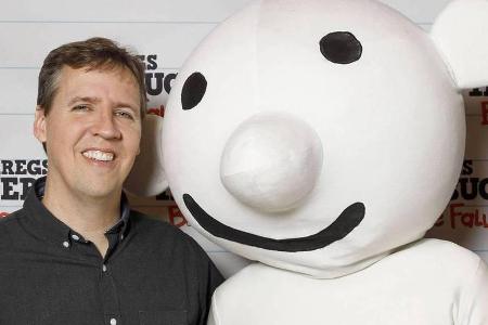 Jeff Kinney mit seinem Helden Greg Jeff Kinney mit seinem Helden Greg