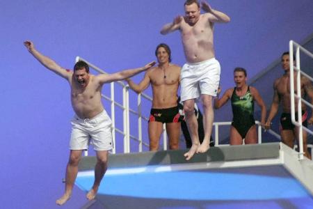 Elton und Stefan Raab beim Elton und Stefan Raab beim