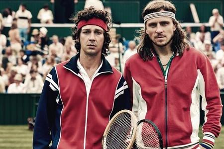 Shia LaBeouf (li.) als Tennis-Ass John McEnroe und Sverrir Gudnason als Björn Borg Shia LaBeouf (li.) als Tennis-Ass John McEnroe und Sverrir Gudnason als Björn Borg