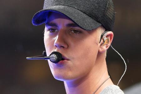 Justin Bieber während eines Auftritts in New York Justin Bieber während eines Auftritts in New York