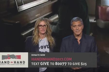 Auch Julia Roberts und George Clooney sammelten bei Auch Julia Roberts und George Clooney sammelten bei
