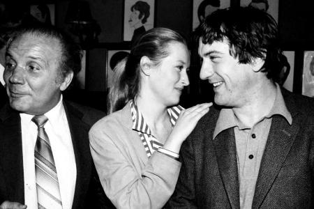 Jake LaMotta (li.) feierte in den 80ern mit Meryl Streep und Robert De Niro Jake LaMotta (li.) feierte in den 80ern mit Meryl Streep und Robert De Niro