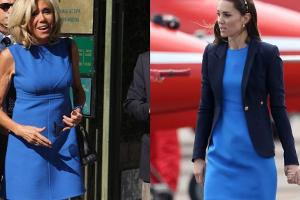 Zwei Frauen, ein Kleid: Herzogin Kate und Brigitte Macron