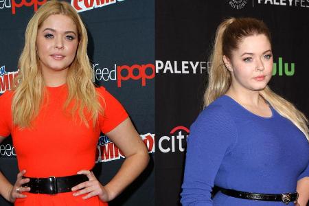 Sasha Pieterse im Jahr 2015 (l.) und im Sommer 2017 (r.) Sasha Pieterse im Jahr 2015 (l.) und im Sommer 2017 (r.)