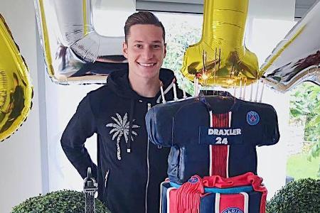 Fußballspieler Julian Draxler feierte in Paris seinen 24. Geburtstag Fußballspieler Julian Draxler feierte in Paris seinen 24. Geburtstag