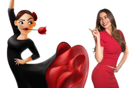 Sofia Vergara (r.) als Flamenco-Tänzerin im Sofia Vergara (r.) als Flamenco-Tänzerin im