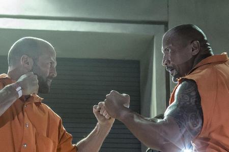 Jason Statham (l.) und Dwayne Johnson in Jason Statham (l.) und Dwayne Johnson in