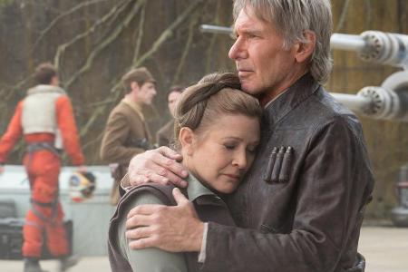 Unvergessen: Leia (Carrie Fisher) und Han Solo (Harrison Ford) in 