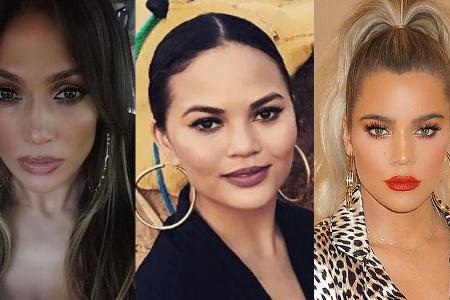 Jennifer Lopez (v.l.), Chrissy Teigen, Khloé Kardashian - bei den Stars sind Creolen wieder total angesagt Jennifer Lopez (v.l.), Chrissy Teigen, Khloé Kardashian - bei den Stars sind Creolen wieder total angesagt