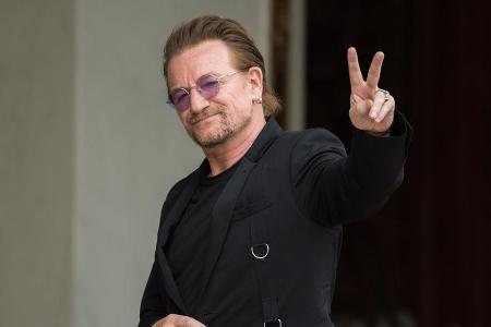 Bono auf politischer Mission: Kurz vor seinem Besuch bei Frankreichs Präsidenten Emmanuel Macron im Sommer 2017 Bono auf politischer Mission: Kurz vor seinem Besuch bei Frankreichs Präsidenten Emmanuel Macron im Sommer 2017