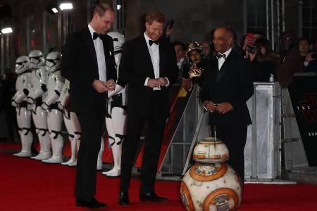 Beinahe ehrfürchtig begegneten Prinz William und Prinz Harry dem Beinahe ehrfürchtig begegneten Prinz William und Prinz Harry dem
