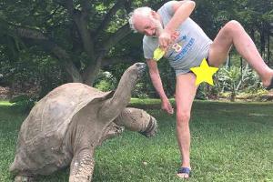 Dieter Hallervorden: Die Riesenschildkröte ist nicht der Hingucker