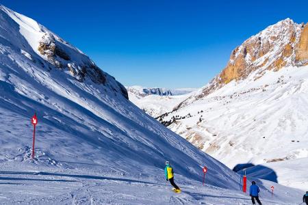 Gröden/Val Gardena (Italien): Allein wegen des traumhaften Blicks auf die Dolomiten ist das Skigebiet im Herzen Südtirols ei...