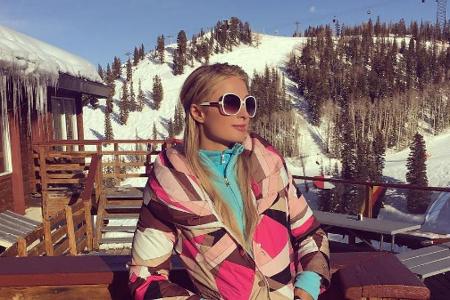 Paris Hilton ist für ihren Skiurlaub in Aspen bestens ausgestattet