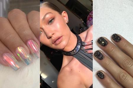Gigi Hadid führt einen der neuesten Nagel-Trends vor Gigi Hadid führt einen der neuesten Nagel-Trends vor