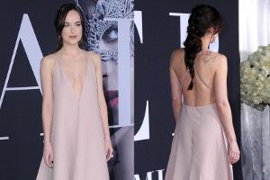 Dakota Johnson im blassrosa Wahnsinnskleid von Valentino