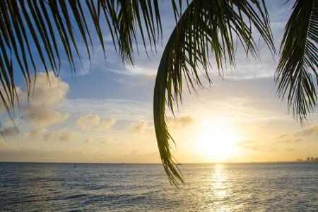Der Sonnenuntergang an Miami Beach ist wunderschön. Ein traumhafter Ort samt romantischer Kulisse für Verliebte.