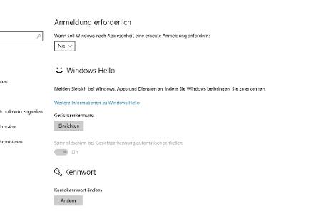 Die Windows-10-Passworteingabe nach Ruhezustand deaktivieren Sie in den System-Einstellungen