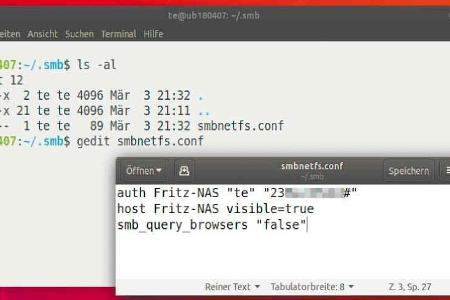 Die Konfiguration von smbnetfs erfolgt über die Datei „~/.smb/smbnetfs.conf“.