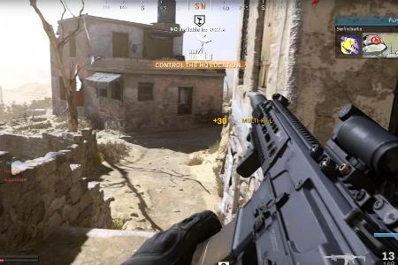 Achten Sie mal auf die vielen kleinen Details der Waffe. Die neue Grafikengine steht Modern Warfare ausgezeichnet.