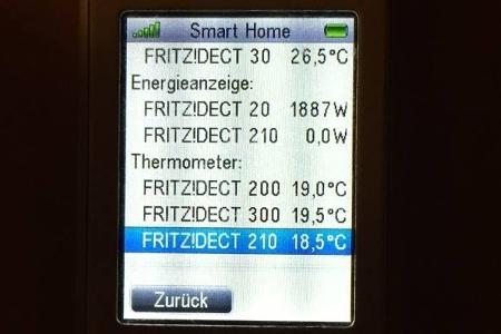 Das Smart Home lässt sich auch mit dem Fritzfon überwachen und bedienen.