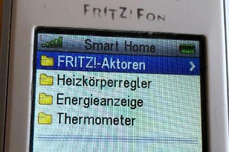 Smart-Home-Funktionen auf dem Fritz Fon.