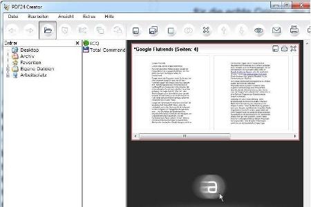 Per Mausklick auf den Drucken-Button startet PDF24 Creator aus Word heraus.