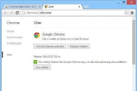 Google Chrome aktualisieren: Normalerweise müssen Sie den Browser neu starten, um ein automatisch oder manuell heruntergelad...