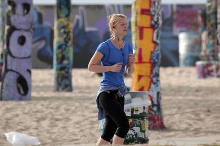 ...in ihrer ausgiebigen Jogging-Runde am folgenden Morgen. Wer so früh wach war, hat direkt nach der Award-Pleite aller Wahr...