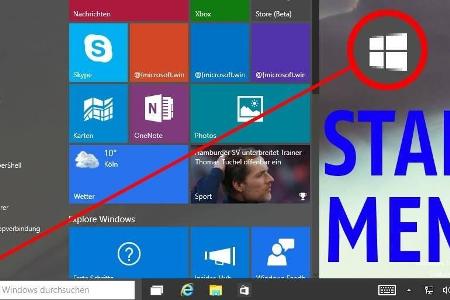 Nutzen Sie die Möglichkeiten des neuen Startmenüs - Das zentrale Element des Desktops in Windows 10 ist das dynamische Start...